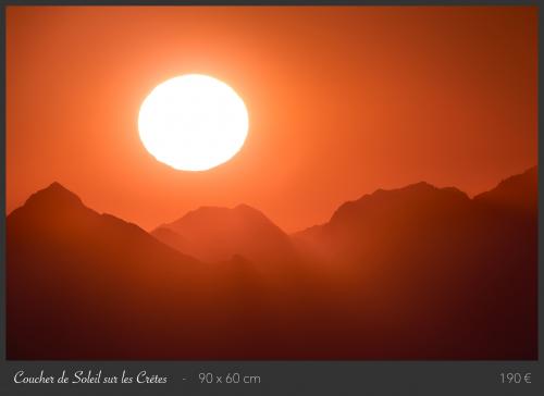 Coucher de soleil sur les crêtes