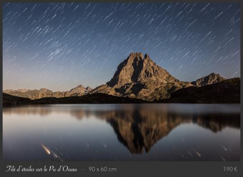 Filé d'étoiles sur le Pic d'Ossau