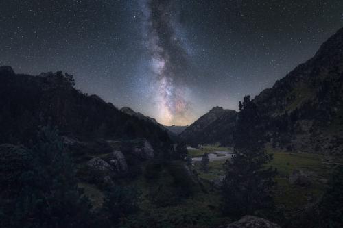 Nuit dans la vallée du Marcadau