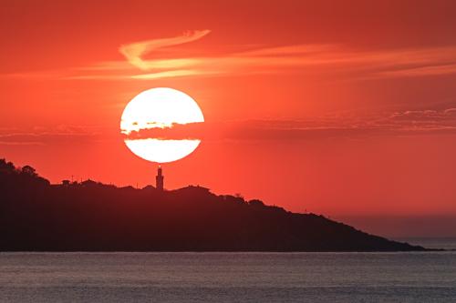 Soleil couchant sur la cote basque